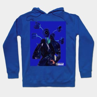 Shades of Blue Florals - Reminiscent of Miles Davis Hoodie
